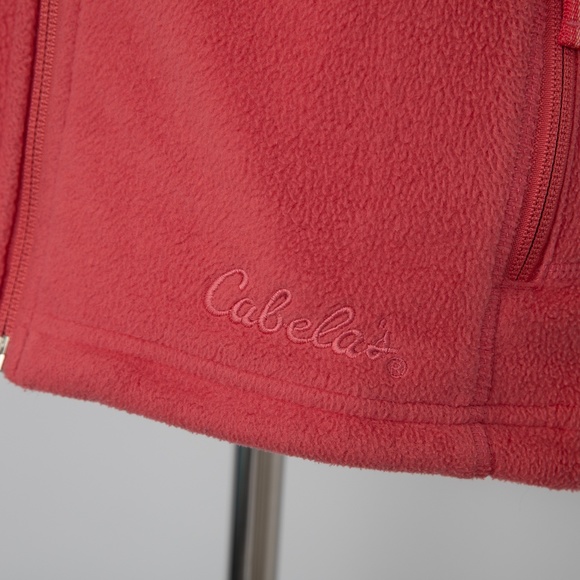 Cabela’s coral color soft fleece vest - Picture 3 of 16